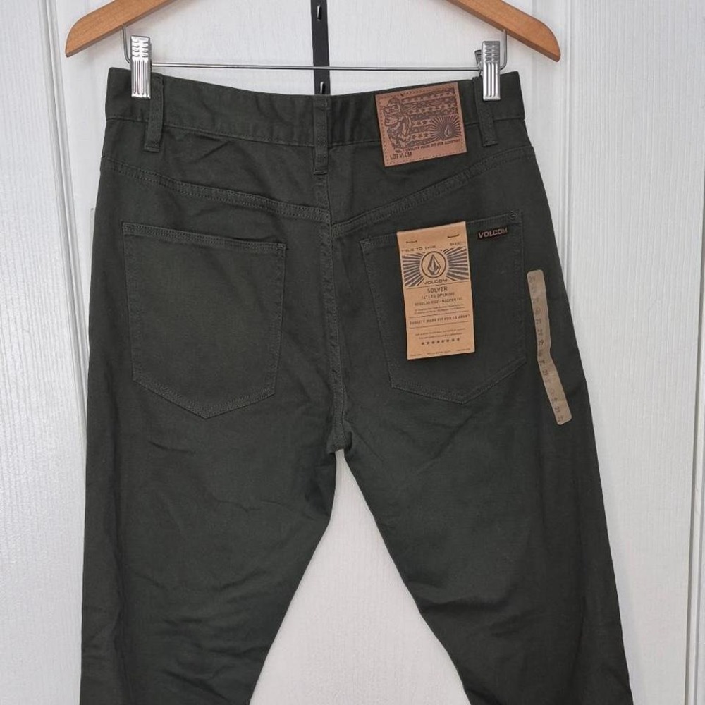 Volcom green‎ slim fit cotton pants